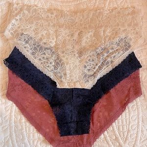 NWOT -Victoria Secret Set if 3 Lacy panties
